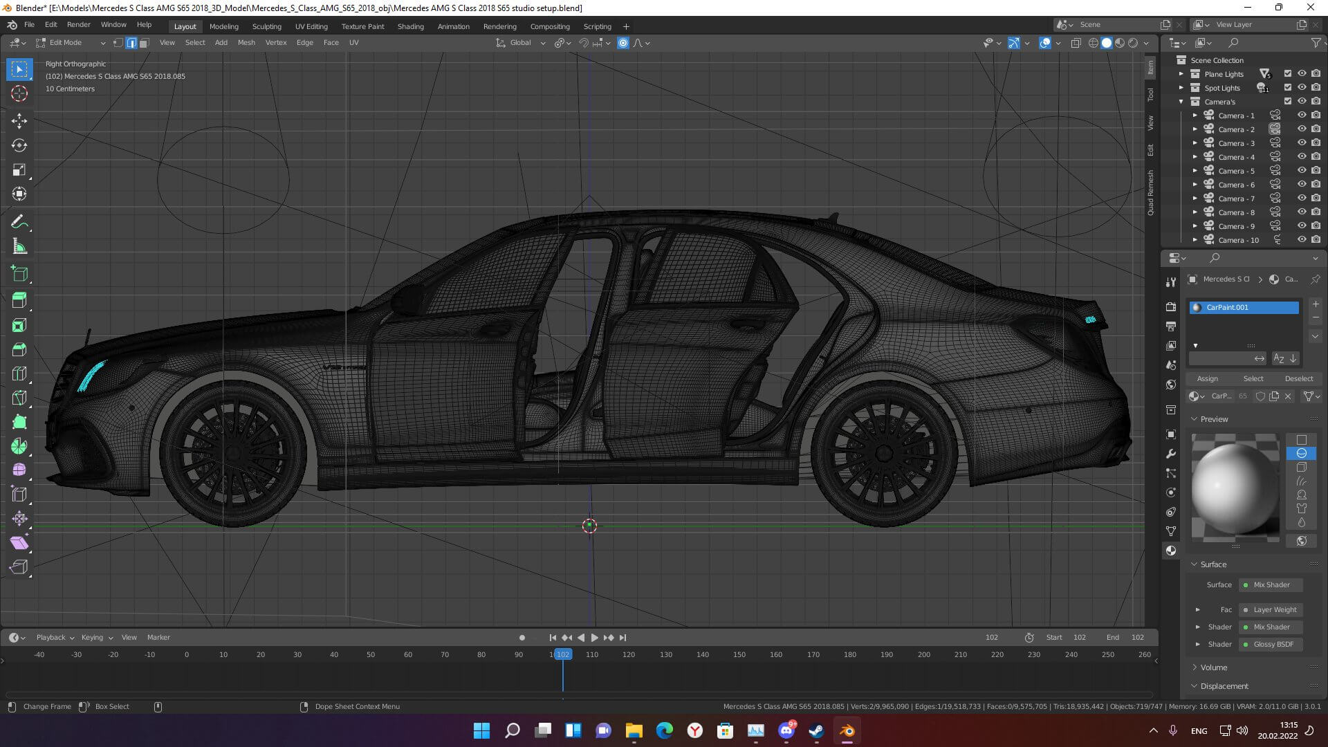 Mercedes AMG S Class 2018 S65 - 3D Model by MrGhosts