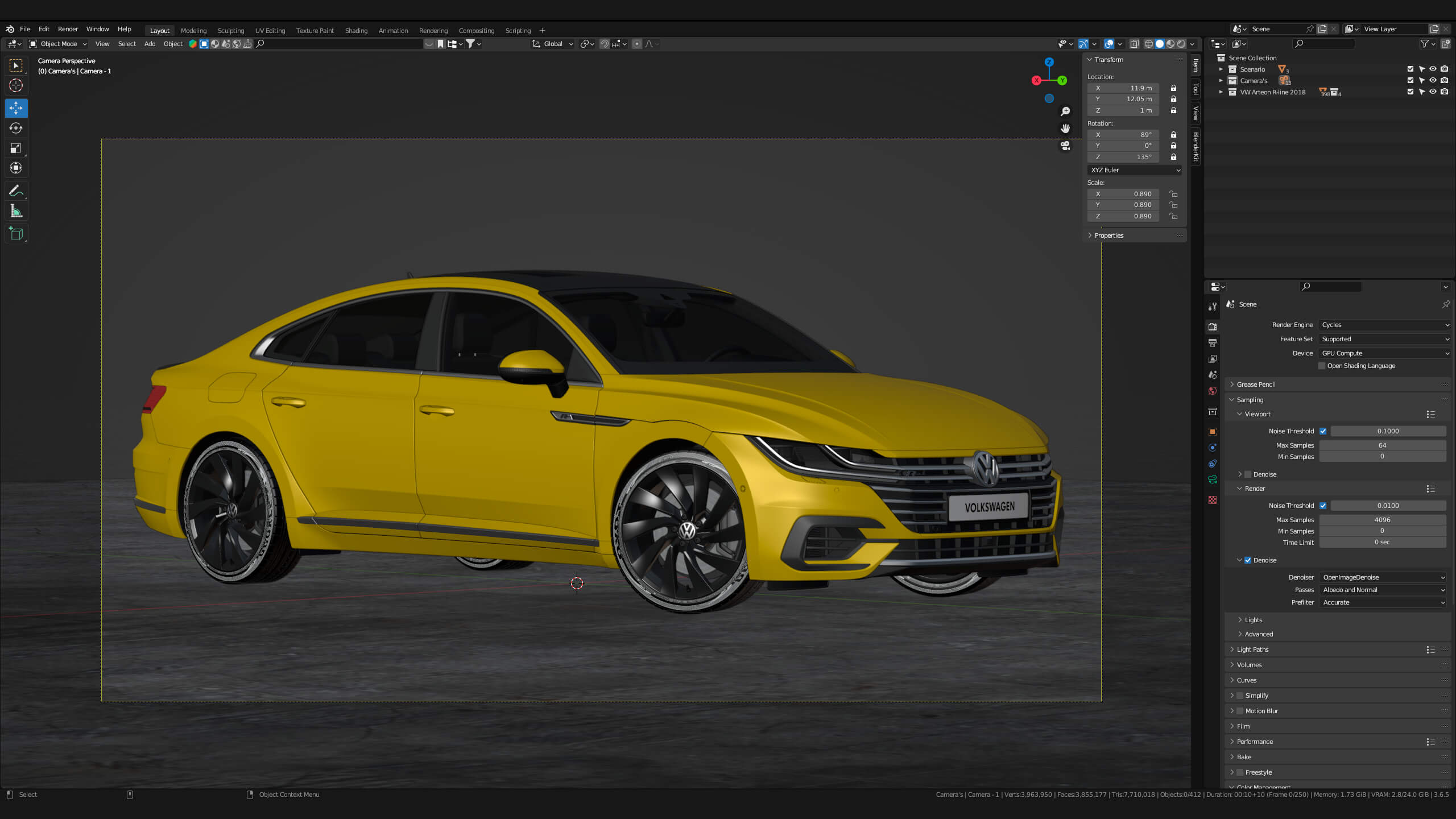 Volkswagen Arteon R-Line 2018 3D Model by MrGhosts