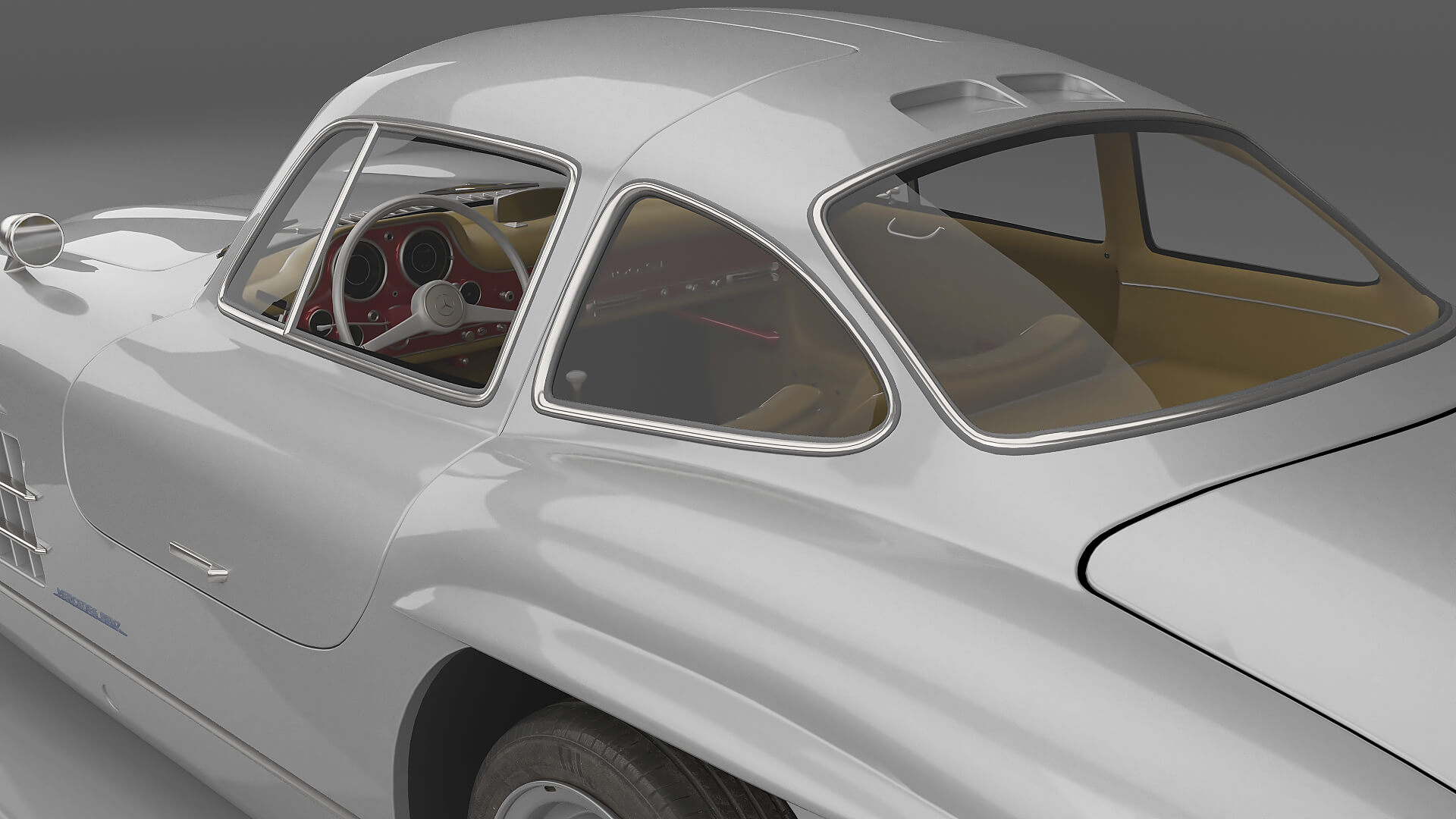 1954 Mercedes-Benz 300 SL Gullwing Coupe 3D Model by msasdt