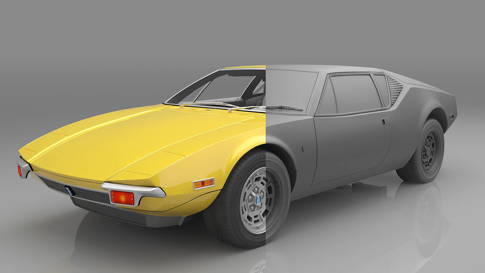 1971 De Tomaso Pantera - 3D Model by msasdt