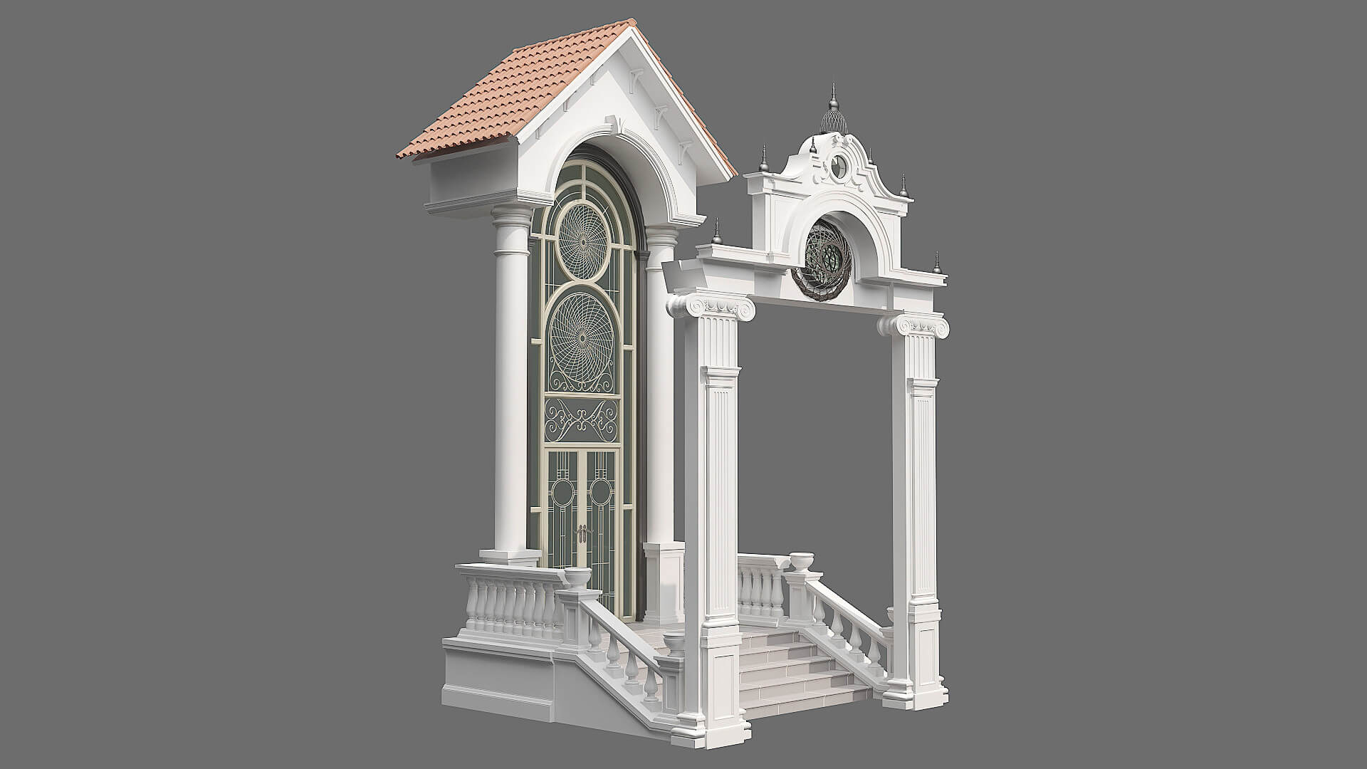 Classic Door Gate 1 3D Model by msasdt
