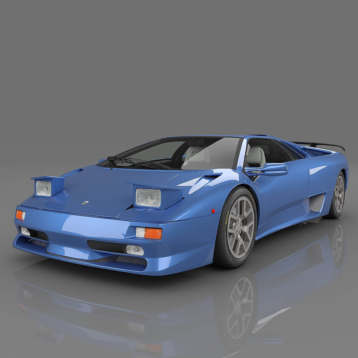 1997 Lamborghini Diablo SV 3D Render, Digital Art by msasdt