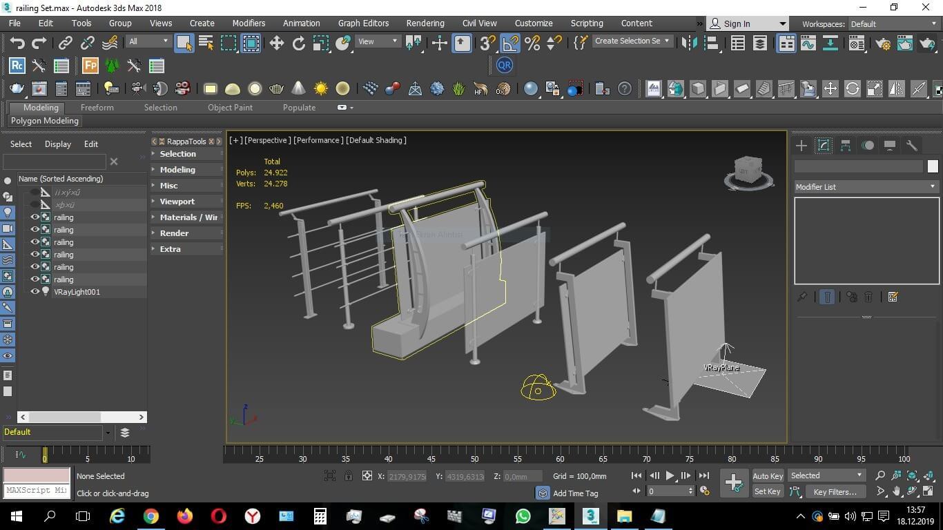 Railling Modeling Railling - 3D Model by msasdt