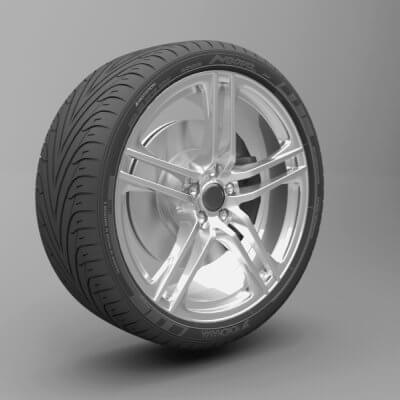 Realistic Tire Wheel 11