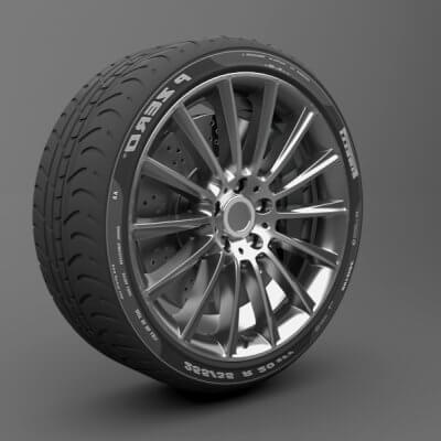 Realistic Tire Wheel 3