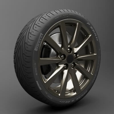 Realistic Tire Wheel 4