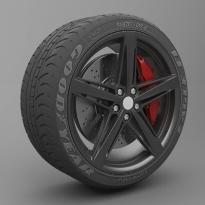 Realistic Tire Wheel 6