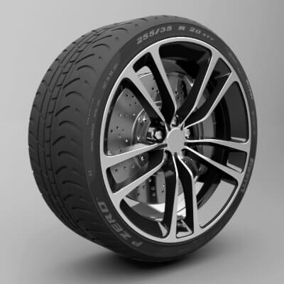 Realistic Tire Wheel 8