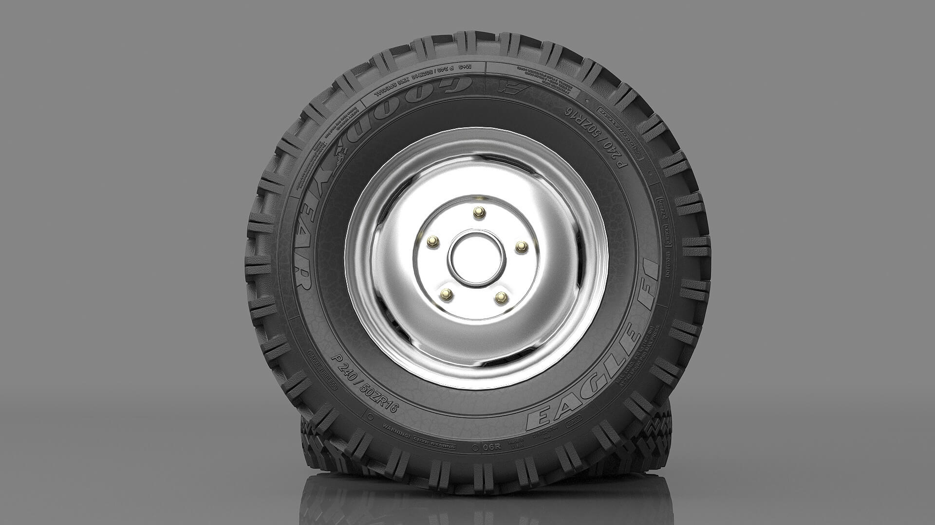 Truck Tire 3D Model by msasdt