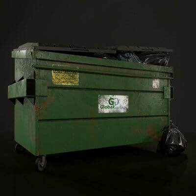 Dumpster with Garbage Bags