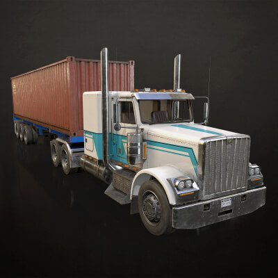 Flat Top Semi Truck Container Trailer