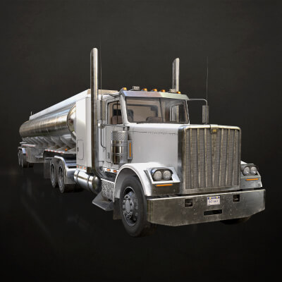 Flat Top Semi Truck Tank Trailer