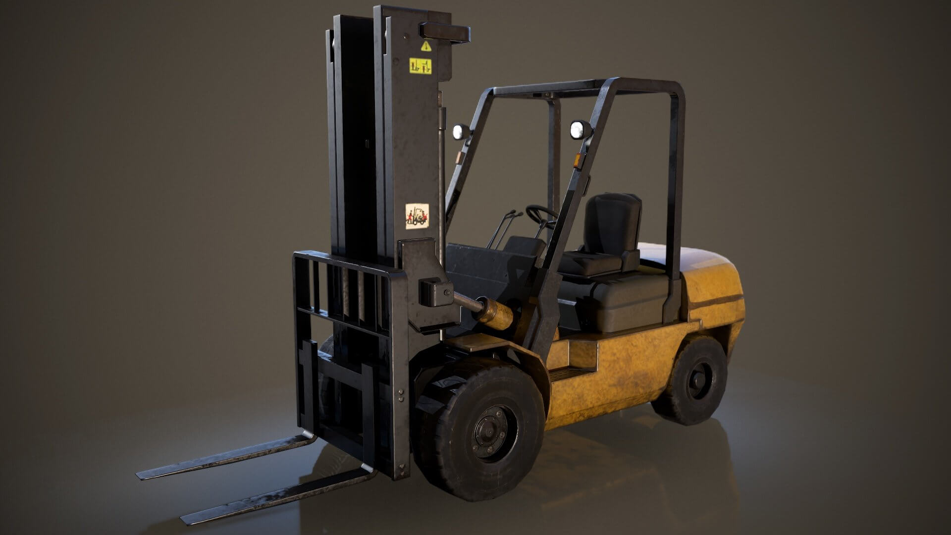 Forklift Truck 3D Model by MSWoodvine