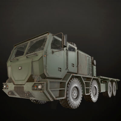Heavy Military Truck V2 Flatbed