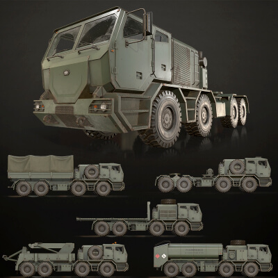 Heavy Military Truck V2 Pack 1