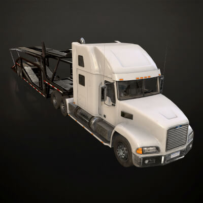 Semi Truck Car Carrier Trailer