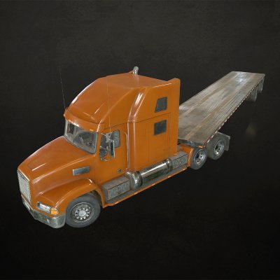 Semi Truck Flatbed Trailer