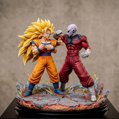 Goku Ultra Instinct vs Jiren Fighting Pose - Free 3D Model by Muhammad ...