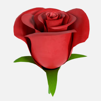 Red Rose Flower - 3D Model by muharremadk