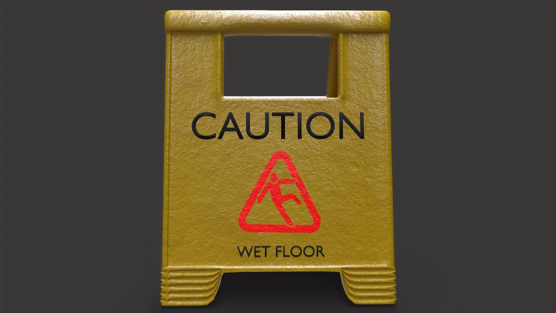 Wet Floor Sign 3D Model by muharremadk