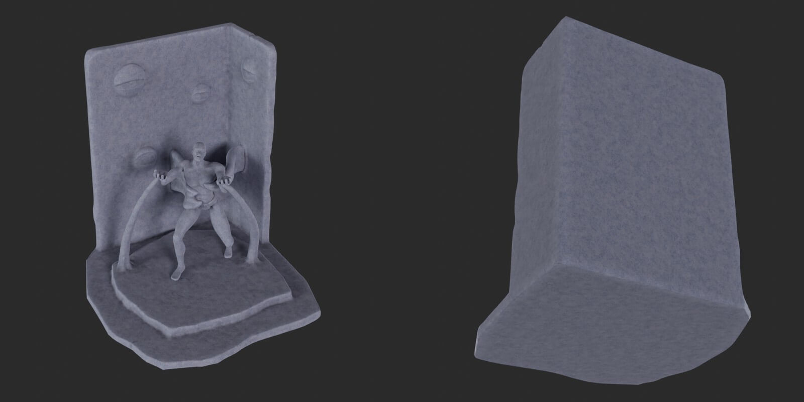 Barbarian Statue 3D Model by muhuk