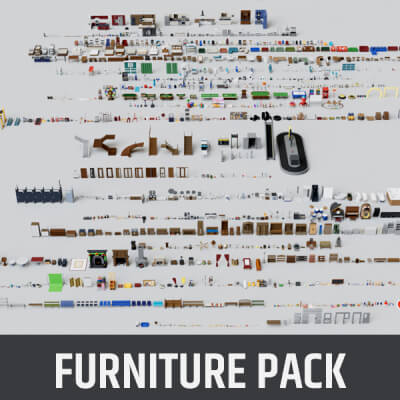 2000 Interior Realistic Furniture Mega Pack Collections - 3D Model by ...