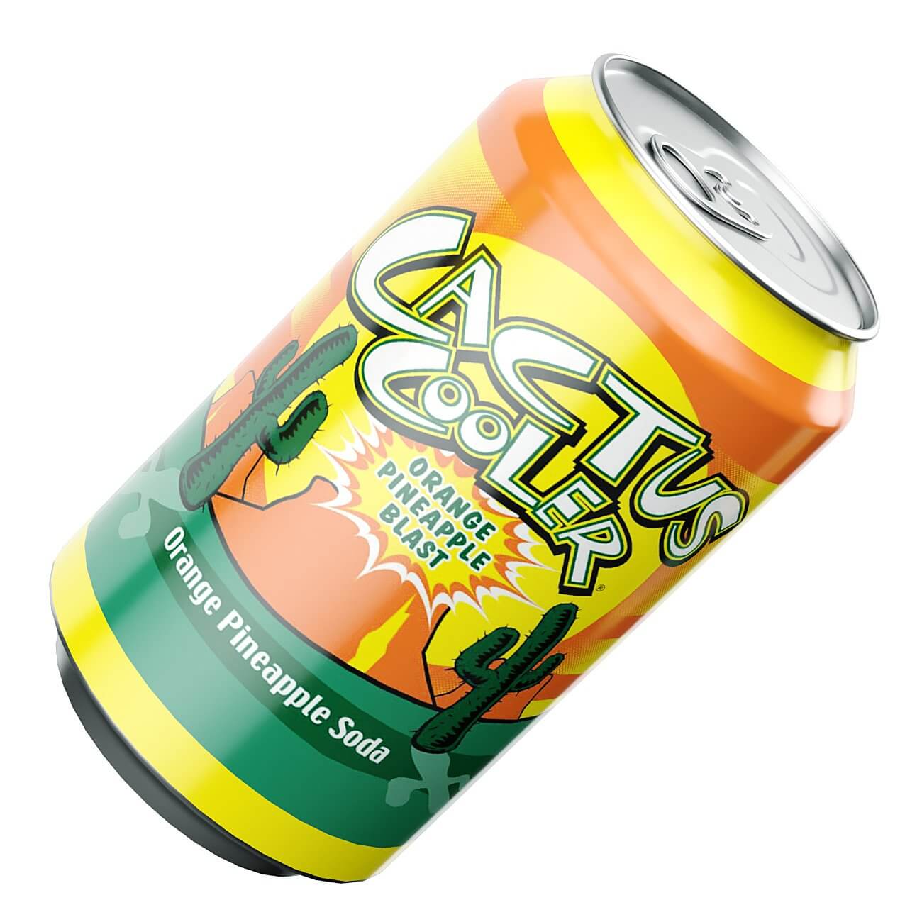 Cactus Cooler Orange Pineapple Soda Can 355ml - 3D Model by murtazaboyraz