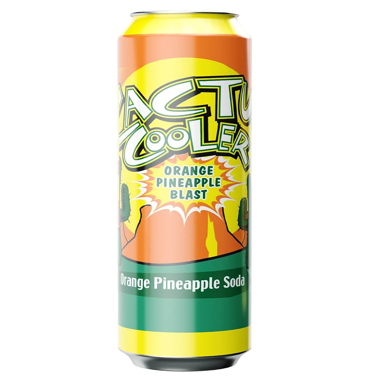 Cactus Cooler Orange Pineapple Soda Can 568ml - 3D Model by murtazaboyraz