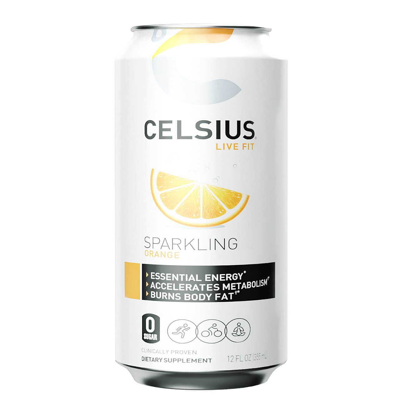 Celsius Sparkling Orange Energy Drink Can 440ml 3D Model by murtazaboyraz