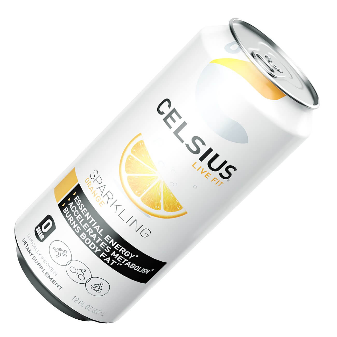 Celsius Sparkling Orange Energy Drink Can 500ml 3D Model by murtazaboyraz