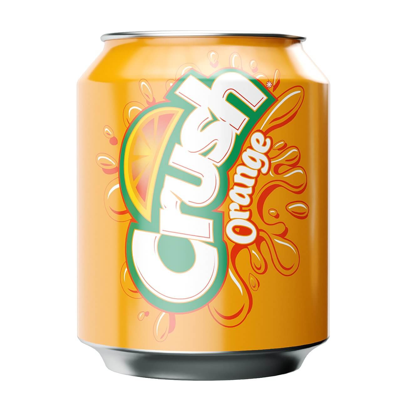 Crush Orange Soda Can 250ml - 3D Model by murtazaboyraz