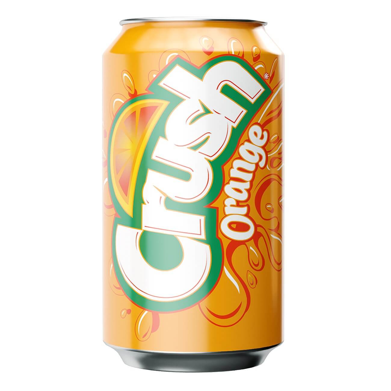 Crush Orange Soda Can 375ml - 3D Model by murtazaboyraz