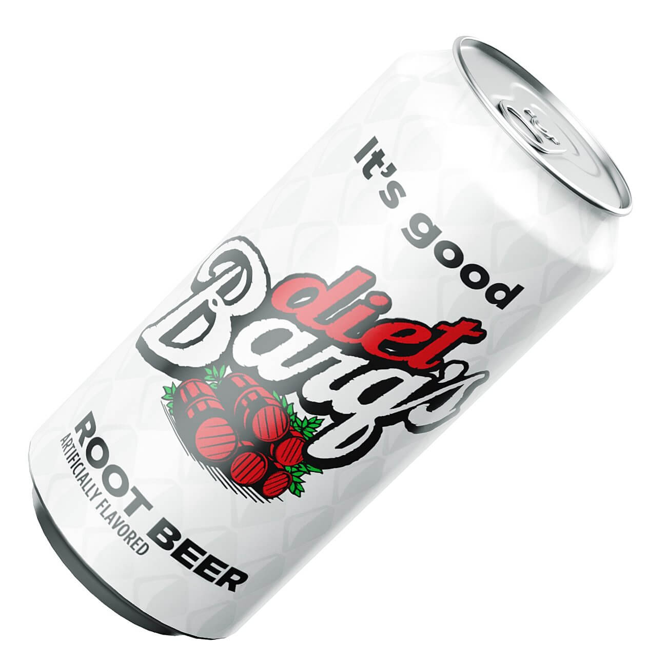 Diet Barq's Root Beer Soda Soft Drink Can 473ml 3D Model by murtazaboyraz