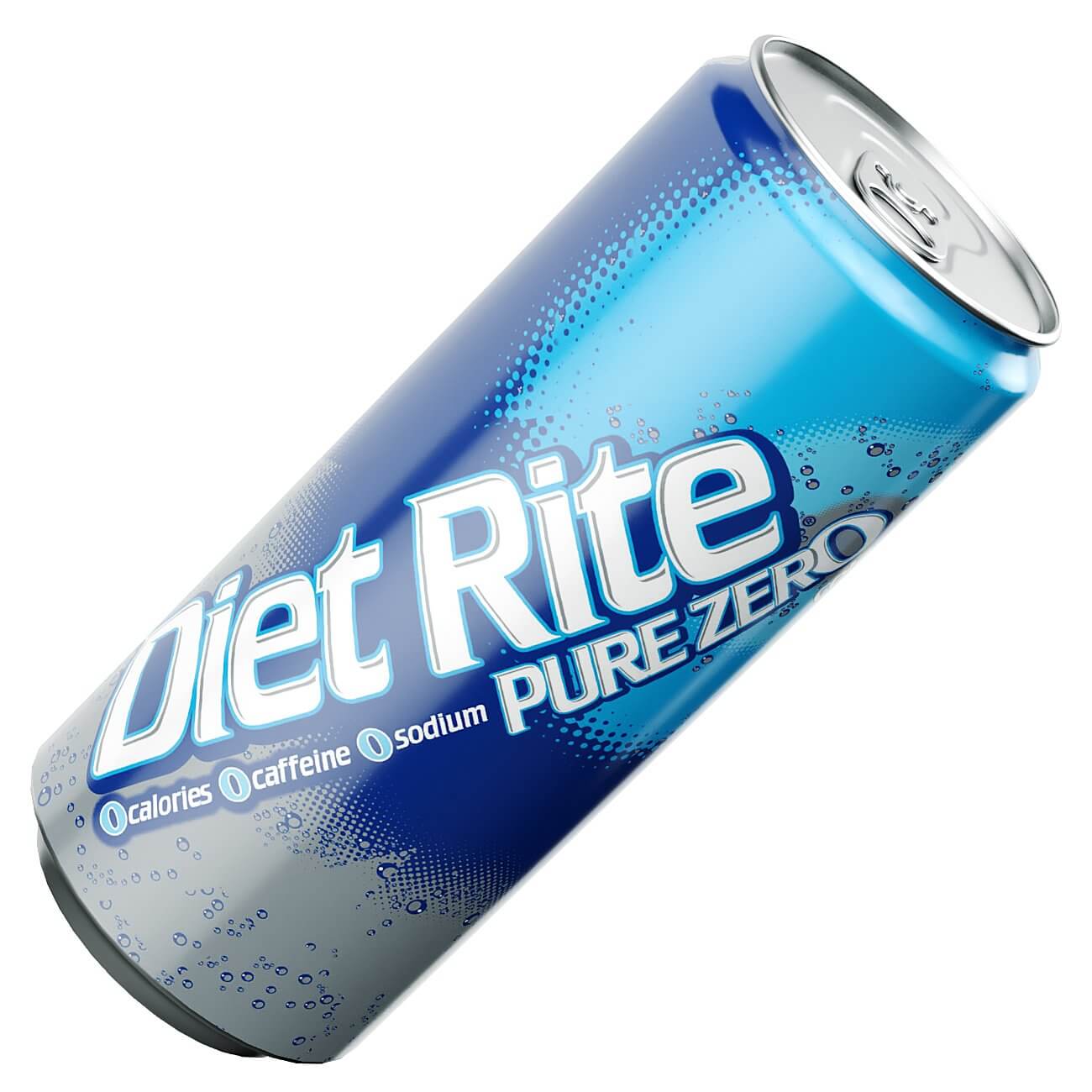 Diet Rite Pure Zero Diet Cola Soda 355ml Sleek 3D Model by murtazaboyraz