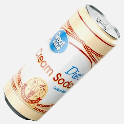 Great Value Cream Soda Can 355ml Sleek