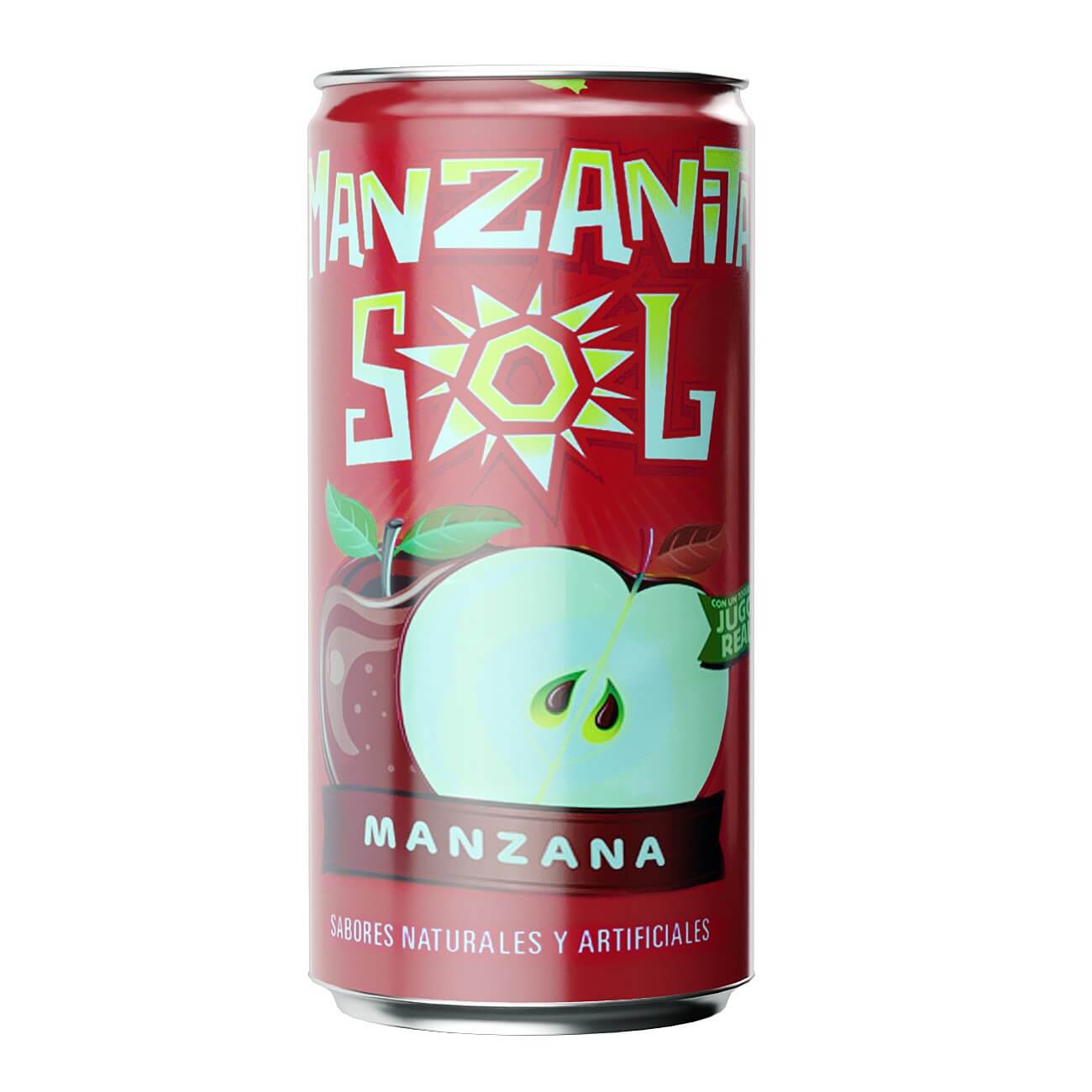 Manzanita Sol Apple Flavored Soda Can 250ml Slim 3D Model by