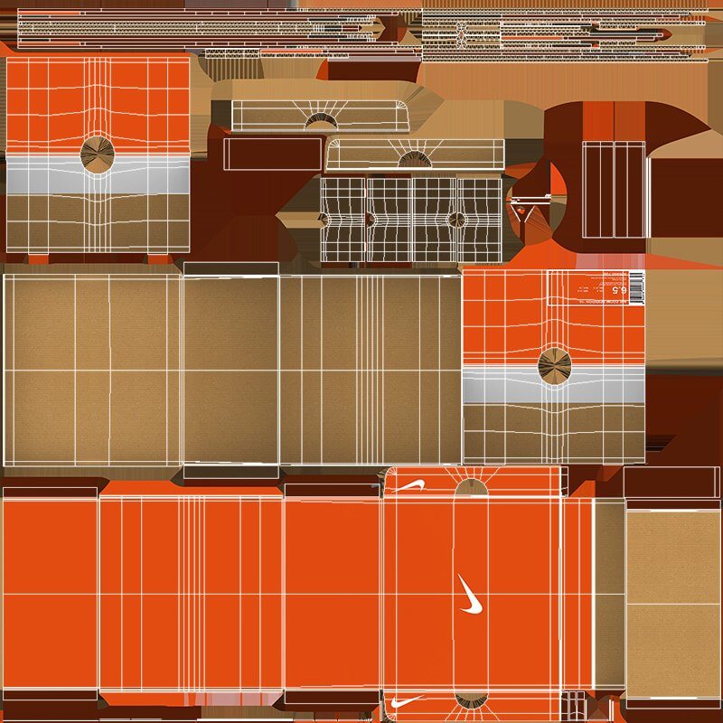 orange nike shoe box