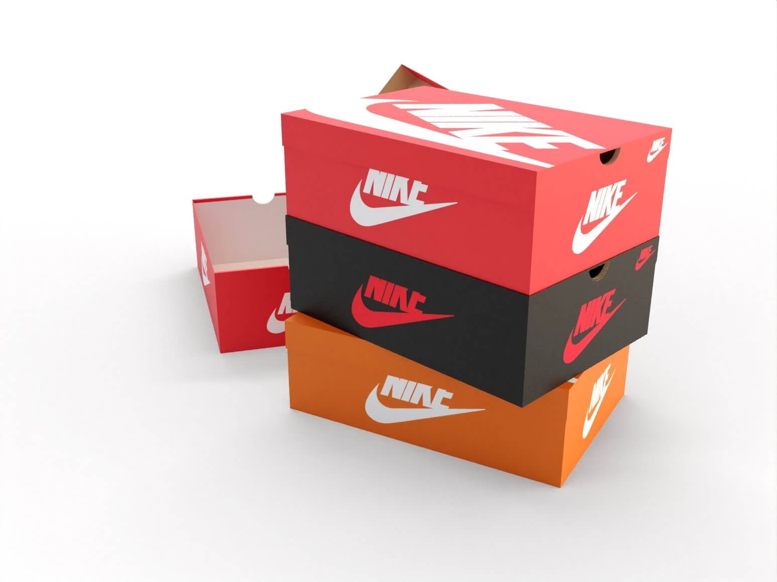 Shoe Box Nike 3D Model by murtazaboyraz