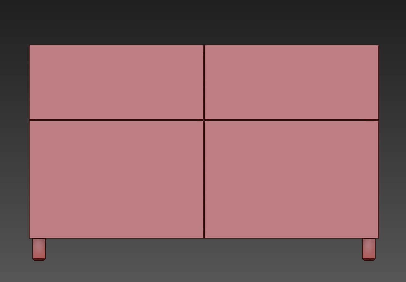 IKEA BESTA Storage Combination Doors/Drawers 3D Model by musladinov