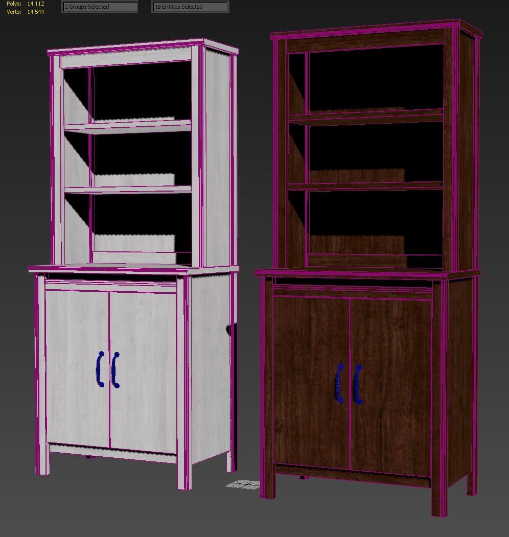 IKEA BRUSALI High with Doors 3D Model by musladinov