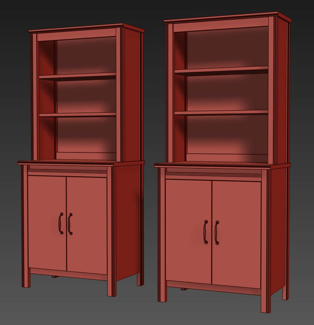 IKEA BRUSALI High with Doors 3D Model by musladinov