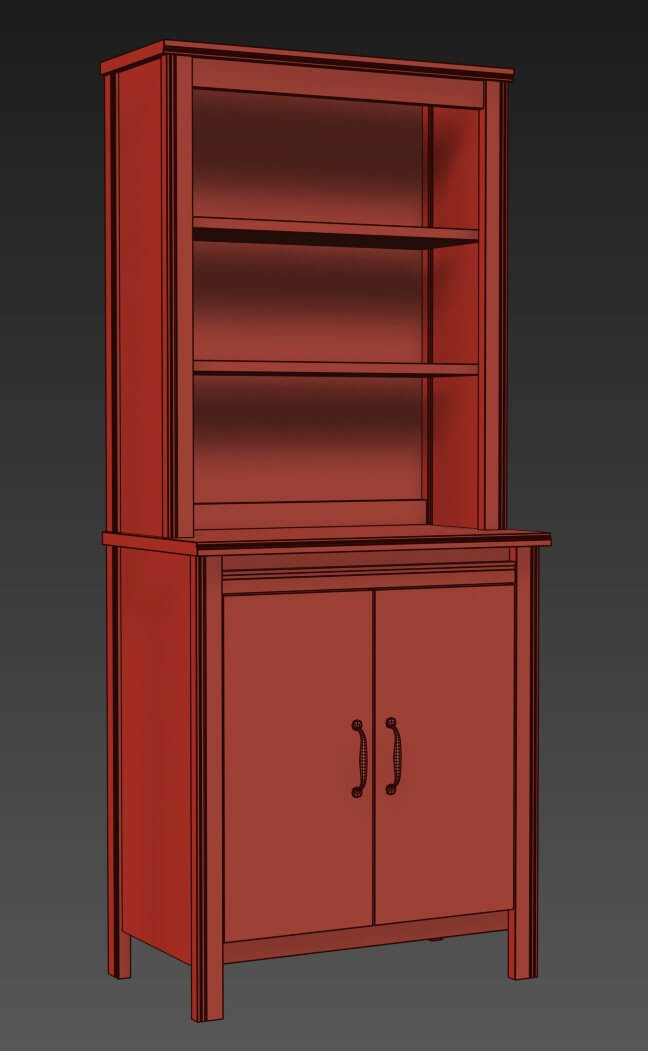 IKEA BRUSALI High with Doors 3D Model by musladinov