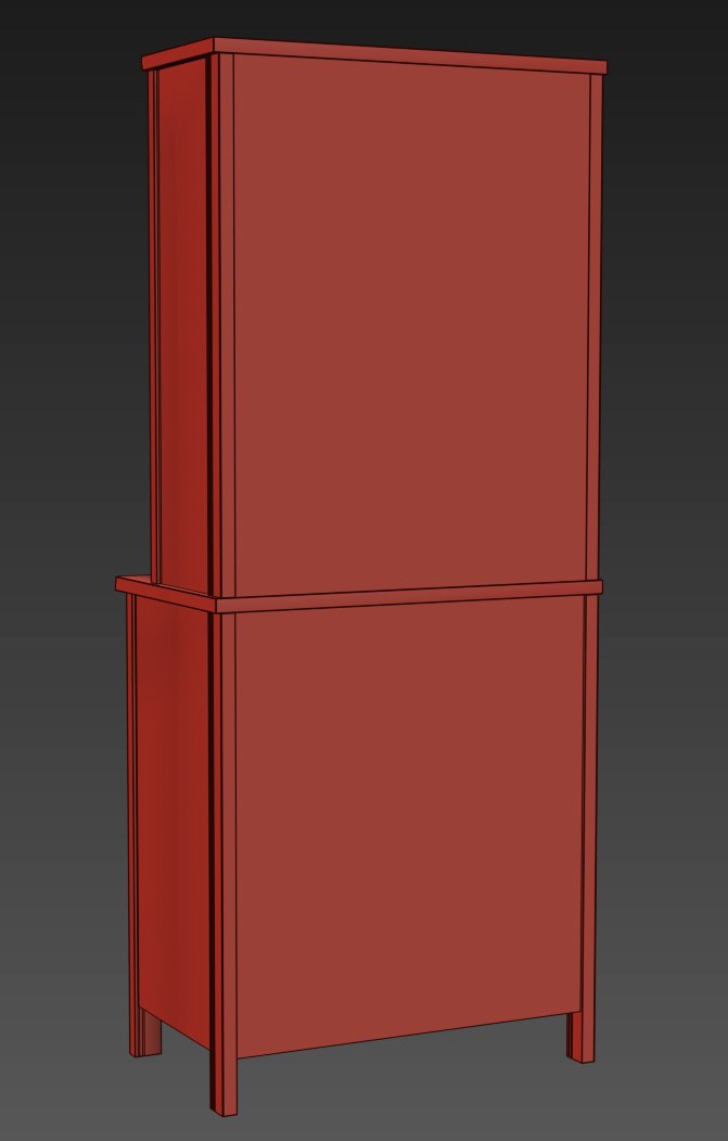 IKEA BRUSALI High with Doors 3D Model by musladinov