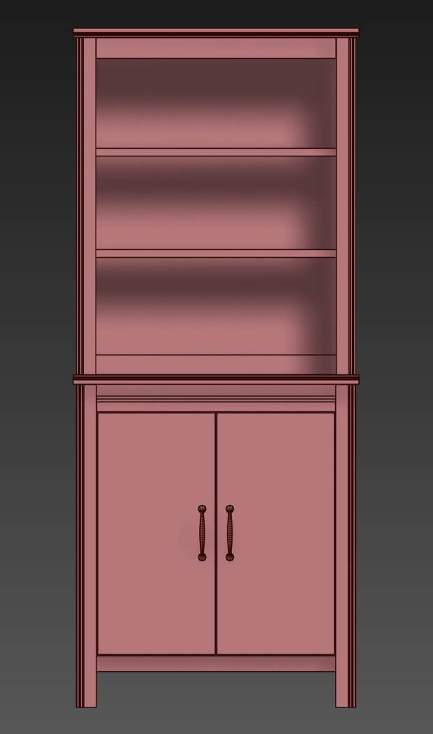 IKEA BRUSALI High with Doors 3D Model by musladinov