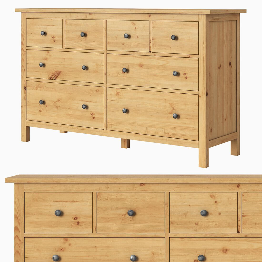 IKEA HEMNES 8Drawer Dresser 3D Model by musladinov