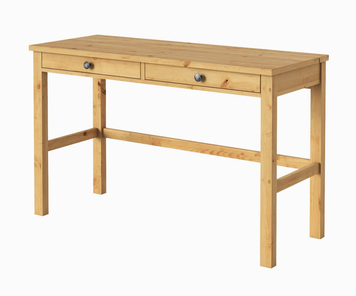 IKEA HEMNES Desk with 2 Drawers 3D Model by musladinov