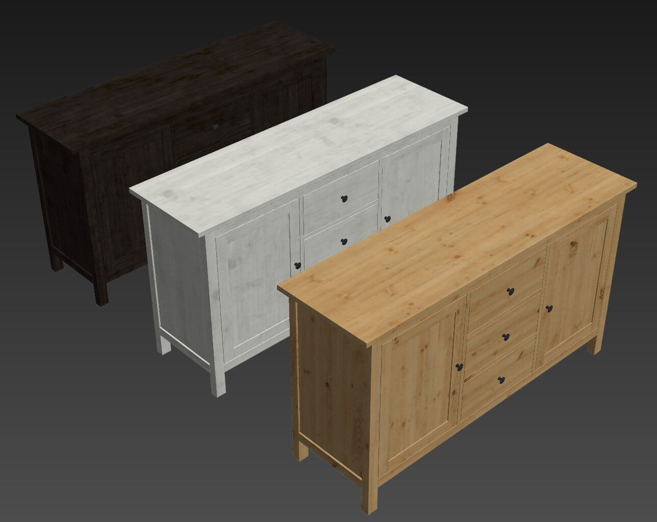 IKEA HEMNES Sideboard 3D Model by musladinov