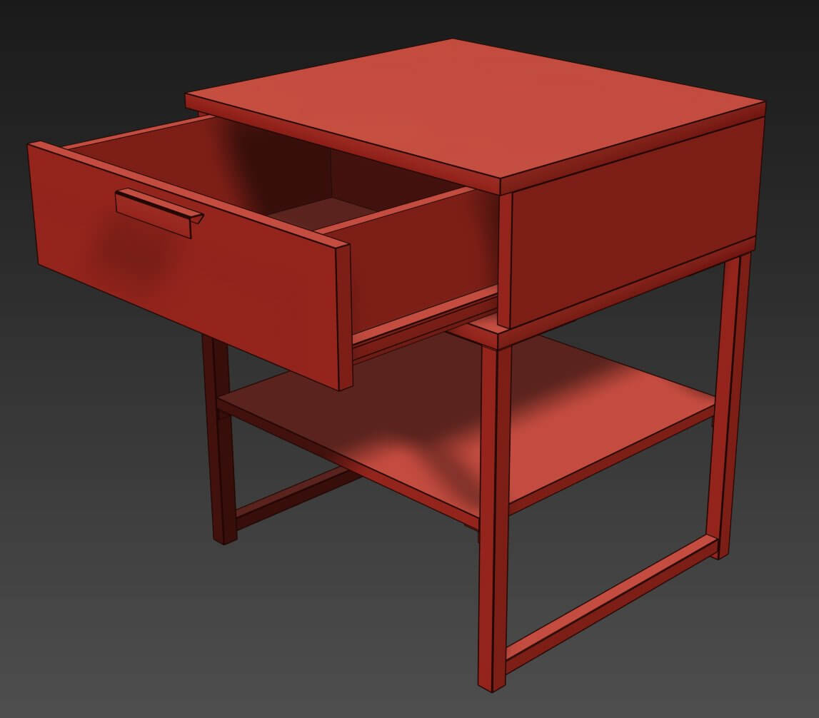 IKEA TRYSIL Nightstand 3D Model by musladinov