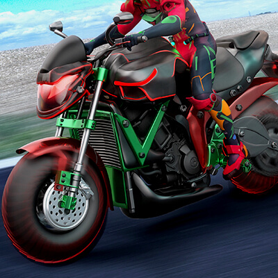 Fantasy Anime Motorcycle