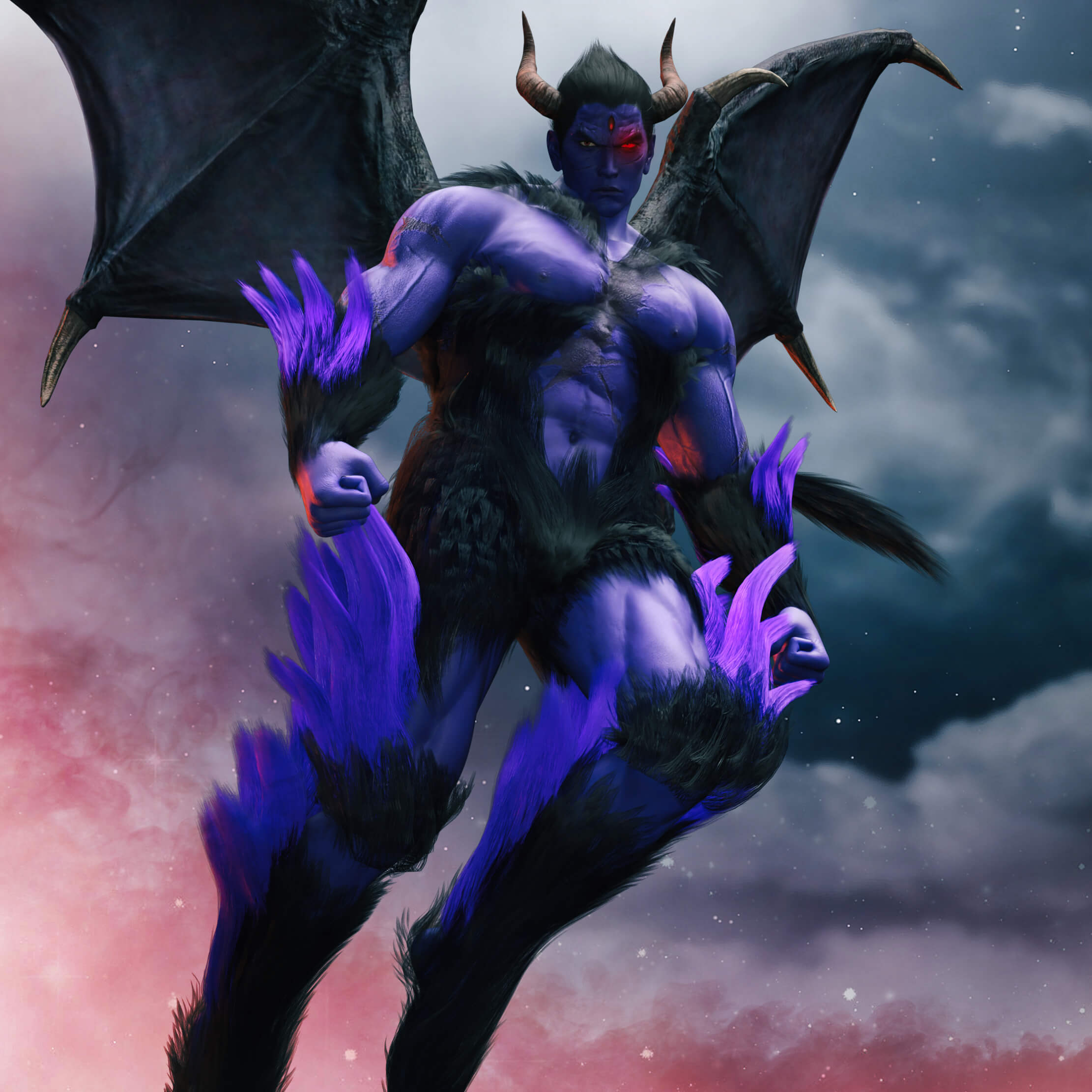 Abyssal Fury 3D Render, Digital Art by Muwawya